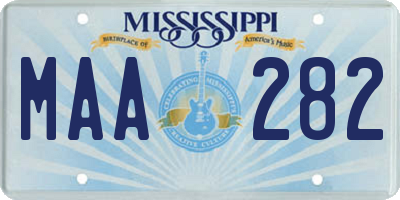 MS license plate MAA282