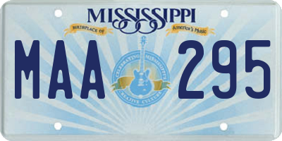 MS license plate MAA295