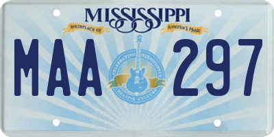 MS license plate MAA297