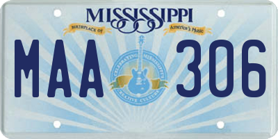 MS license plate MAA306