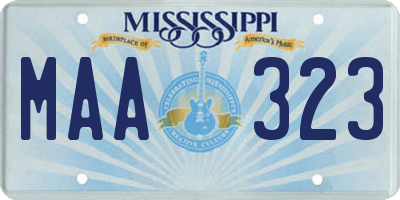 MS license plate MAA323