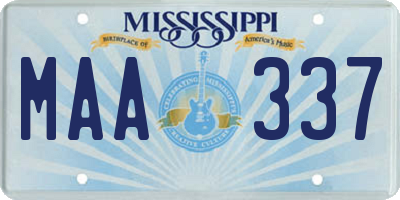 MS license plate MAA337