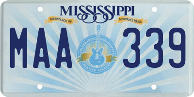 MS license plate MAA339