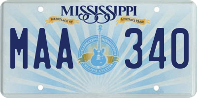 MS license plate MAA340
