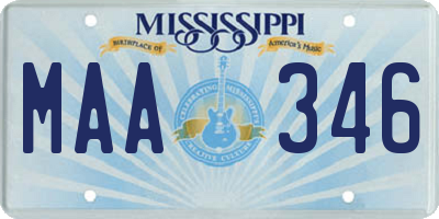 MS license plate MAA346