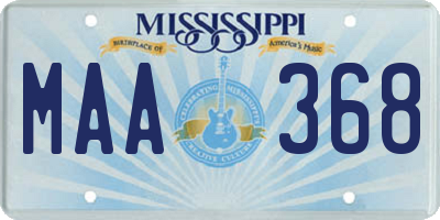 MS license plate MAA368