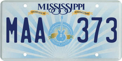 MS license plate MAA373