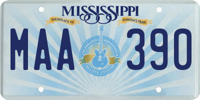 MS license plate MAA390
