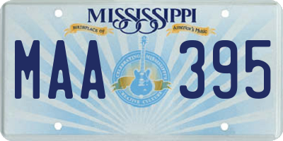 MS license plate MAA395