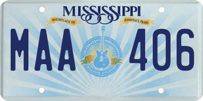 MS license plate MAA406