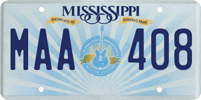 MS license plate MAA408