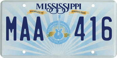 MS license plate MAA416