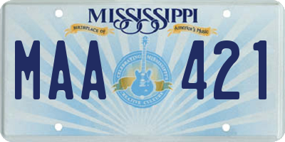 MS license plate MAA421