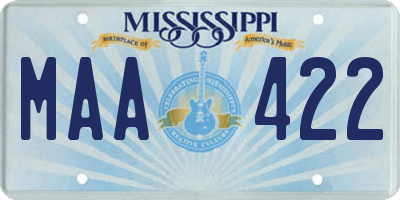 MS license plate MAA422