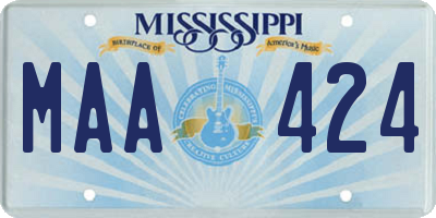 MS license plate MAA424