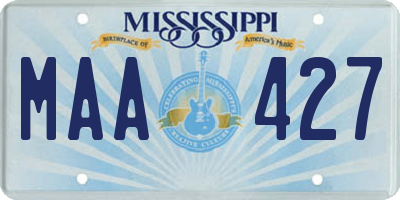 MS license plate MAA427