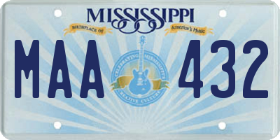 MS license plate MAA432