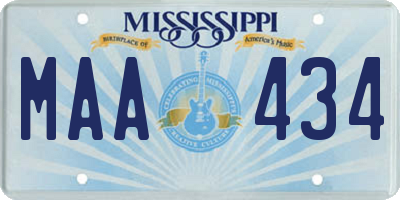 MS license plate MAA434