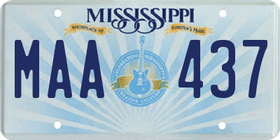 MS license plate MAA437