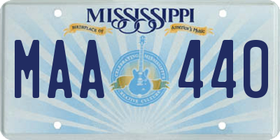 MS license plate MAA440