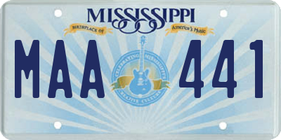 MS license plate MAA441