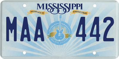 MS license plate MAA442