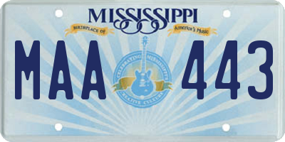 MS license plate MAA443