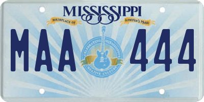 MS license plate MAA444