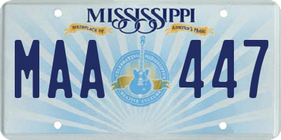 MS license plate MAA447