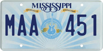 MS license plate MAA451