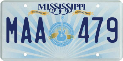 MS license plate MAA479