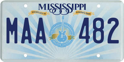 MS license plate MAA482