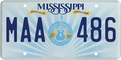 MS license plate MAA486