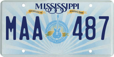 MS license plate MAA487