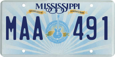 MS license plate MAA491