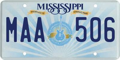 MS license plate MAA506