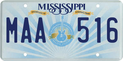 MS license plate MAA516