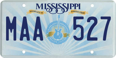 MS license plate MAA527