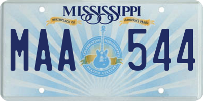 MS license plate MAA544