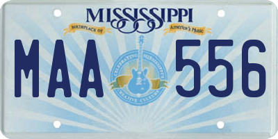 MS license plate MAA556