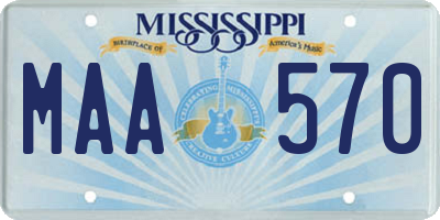 MS license plate MAA570