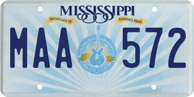 MS license plate MAA572