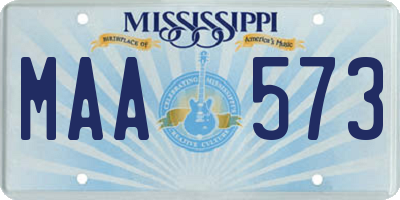 MS license plate MAA573