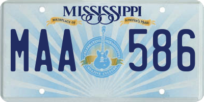 MS license plate MAA586