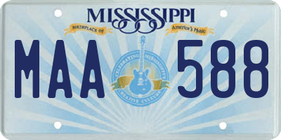 MS license plate MAA588