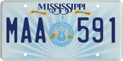 MS license plate MAA591