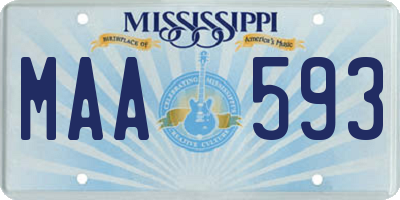 MS license plate MAA593