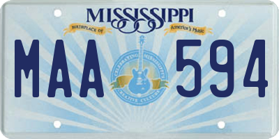 MS license plate MAA594