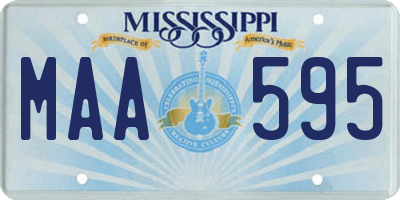MS license plate MAA595