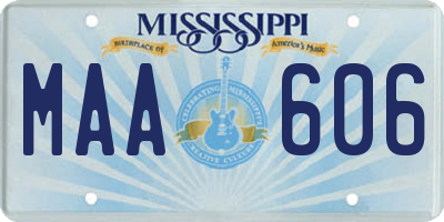 MS license plate MAA606